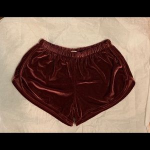 brandy melville velvet shorts